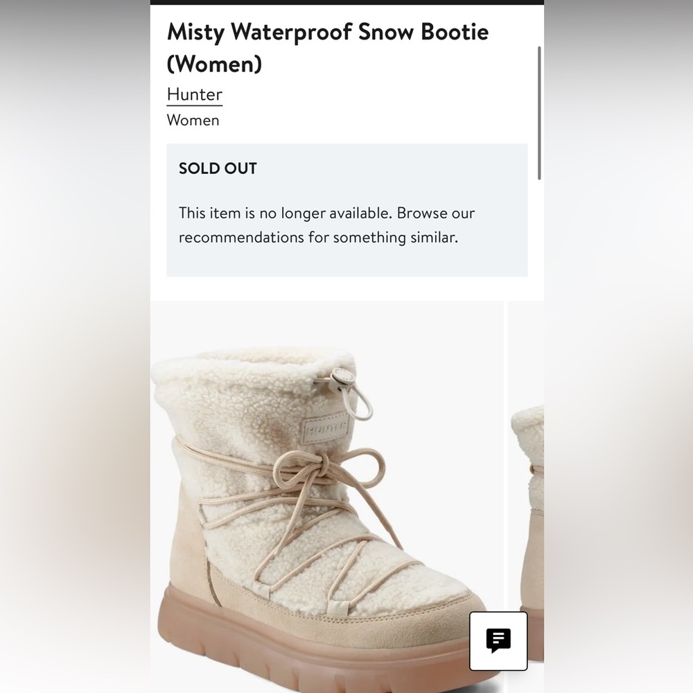 Hunter Beige Shearling Winter Boots